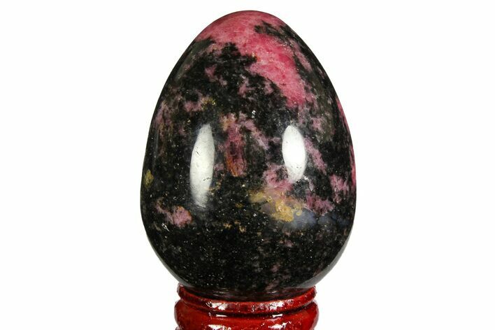 Polished Rhodonite Egg - Madagascar #172453